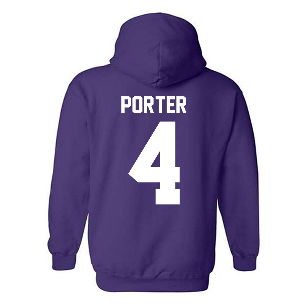 Northwestern - NCAA Football : Cam Porter - Classic Shersey Hooded Sweatshirt-1