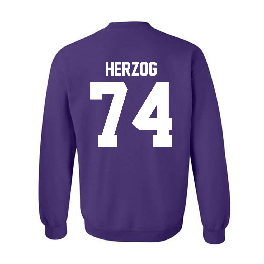 Northwestern - NCAA Football : Nicholas Herzog - Classic Shersey Crewneck Sweatshirt-1