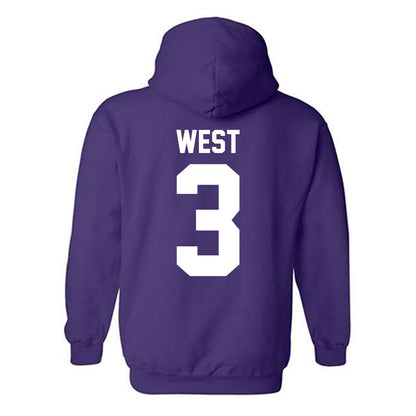 Northwestern - NCAA Men's Basketball : Jake West - Classic Shersey Hooded Sweatshirt-1