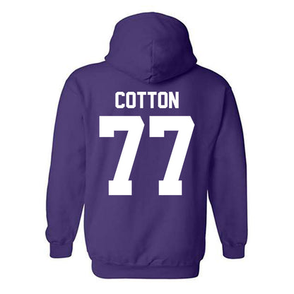 Northwestern - NCAA Football : Idrys Cotton - Classic Shersey Hooded Sweatshirt-1