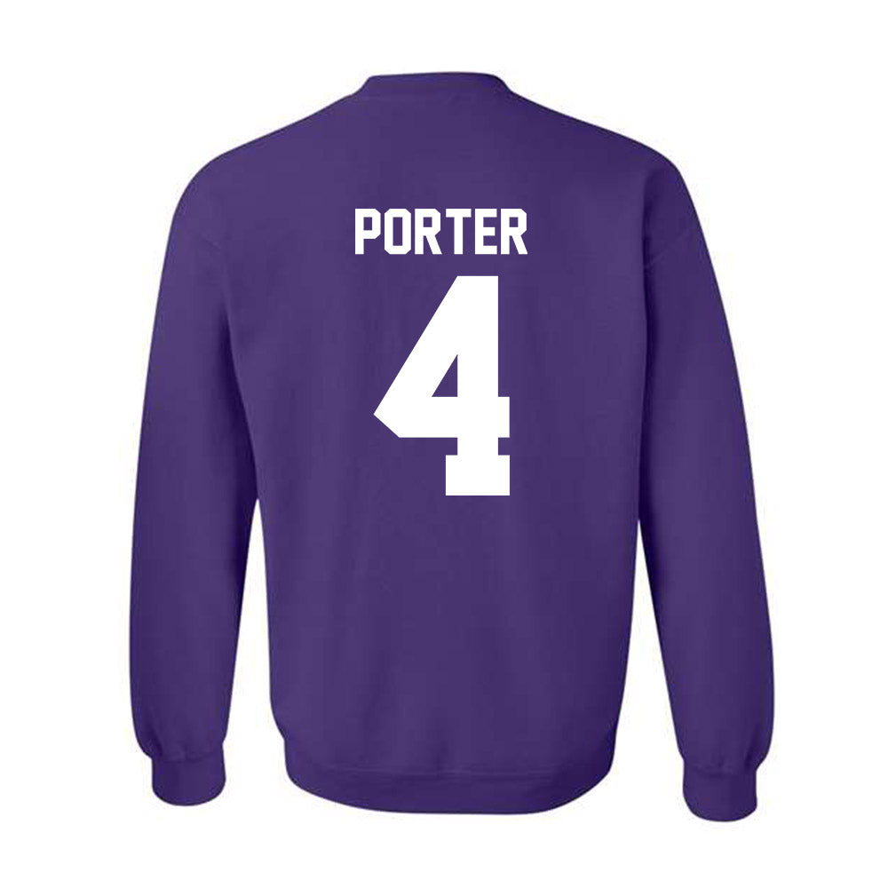 Northwestern - NCAA Football : Cam Porter - Classic Shersey Crewneck Sweatshirt-1