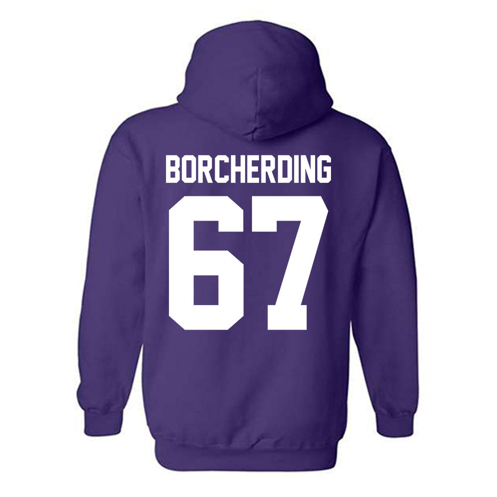 Northwestern - NCAA Football : Jace Borcherding - Classic Shersey Hooded Sweatshirt-1