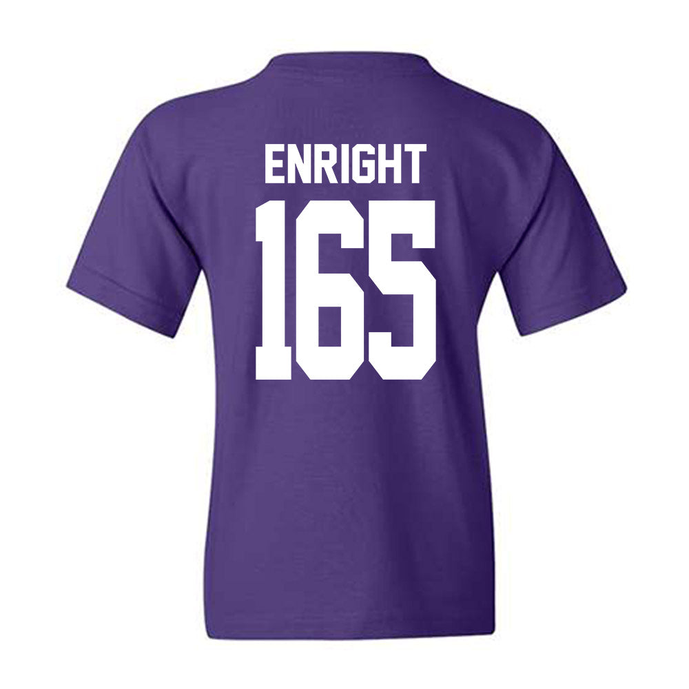 Northwestern - NCAA Wrestling : Eddie Enright - Classic Shersey Youth T-Shirt-1