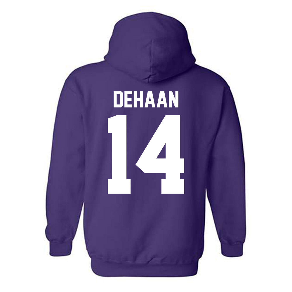 Northwestern - NCAA Football : Joe DeHaan - Classic Shersey Hooded Sweatshirt-1