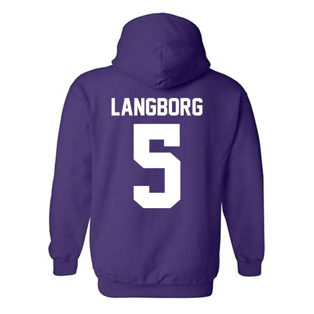 Northwestern - NCAA Men's Basketball : Ryan Langborg - Classic Shersey Hooded Sweatshirt-1