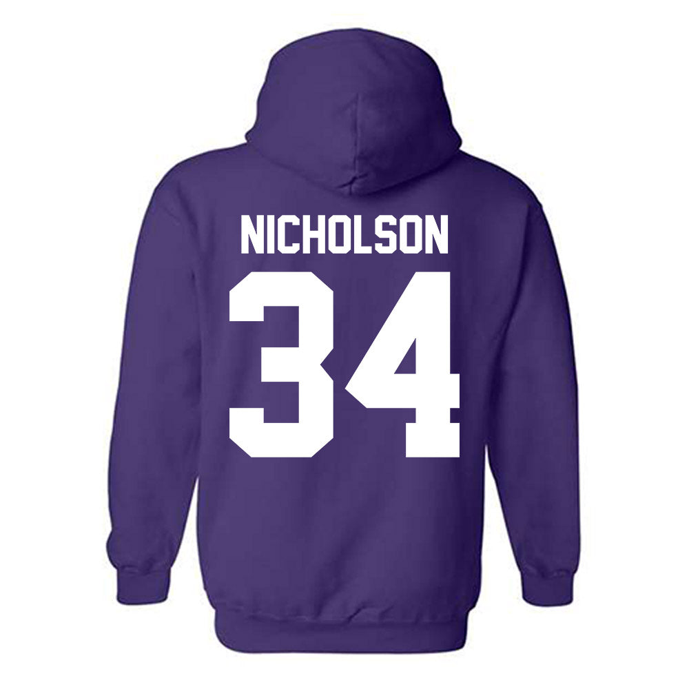 Northwestern - NCAA Men's Basketball : Matt Nicholson - Classic Shersey Hooded Sweatshirt-1