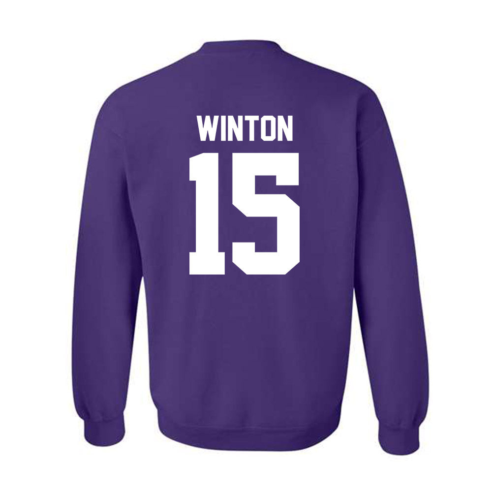 Northwestern - NCAA Football : Sean Winton - Classic Shersey Crewneck Sweatshirt-1