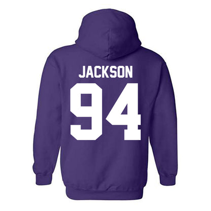 Northwestern - NCAA Football : Miguel Jackson - Classic Shersey Hooded Sweatshirt-1
