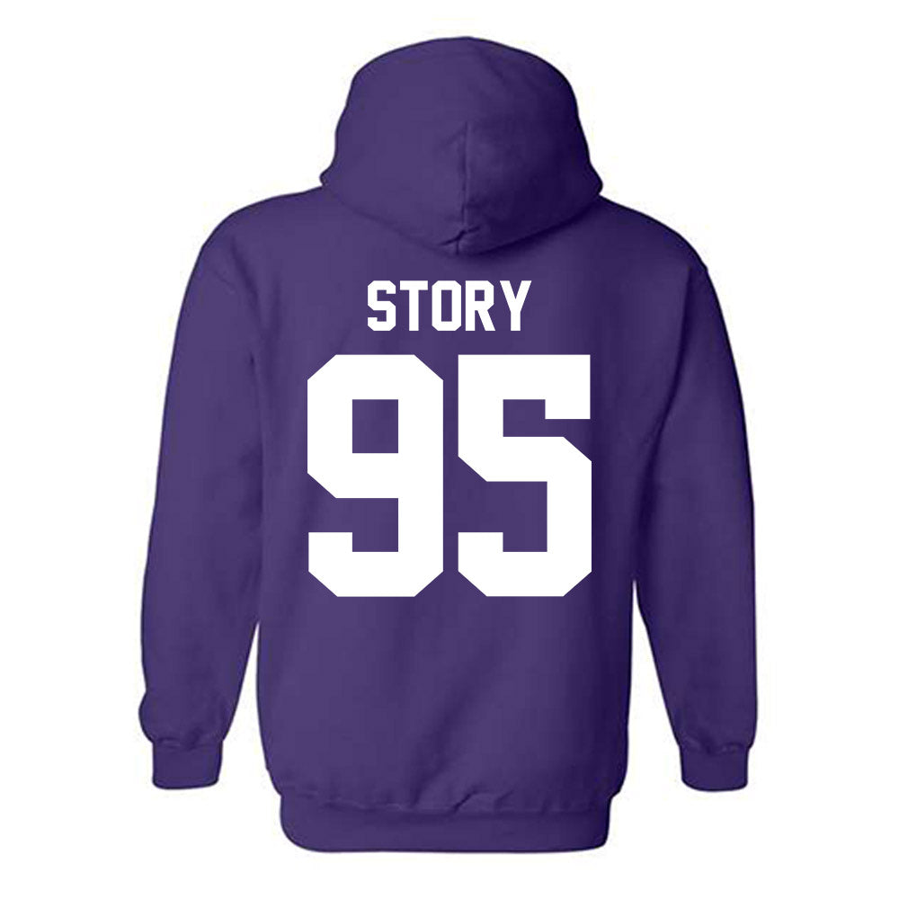 Northwestern - NCAA Football : Najee Story - Classic Shersey Hooded Sweatshirt-1