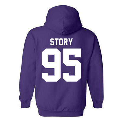 Northwestern - NCAA Football : Najee Story - Classic Shersey Hooded Sweatshirt-1