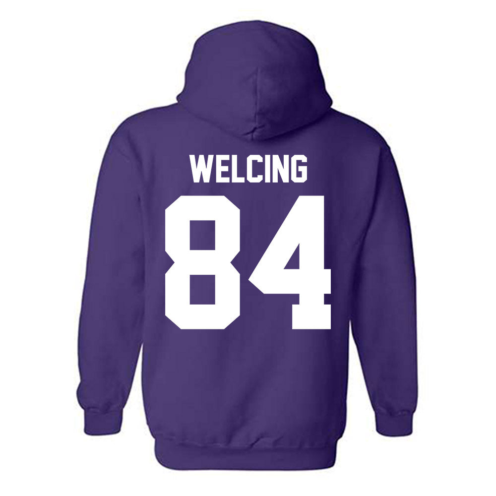 Northwestern - NCAA Football : Hunter Welcing - Classic Shersey Hooded Sweatshirt-1