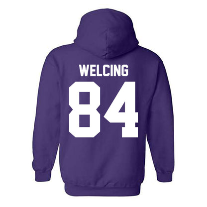 Northwestern - NCAA Football : Hunter Welcing - Classic Shersey Hooded Sweatshirt-1