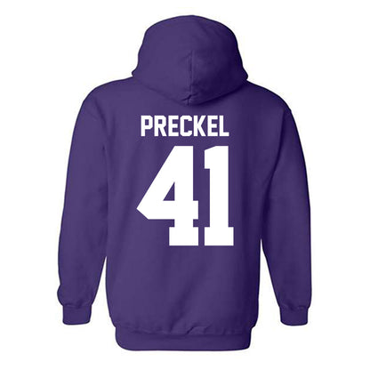 Northwestern - NCAA Football : Robby Preckel - Classic Shersey Hooded Sweatshirt-1