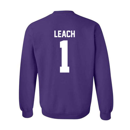 Northwestern - NCAA Men's Basketball : Jalen Leach - Classic Shersey Crewneck Sweatshirt-1