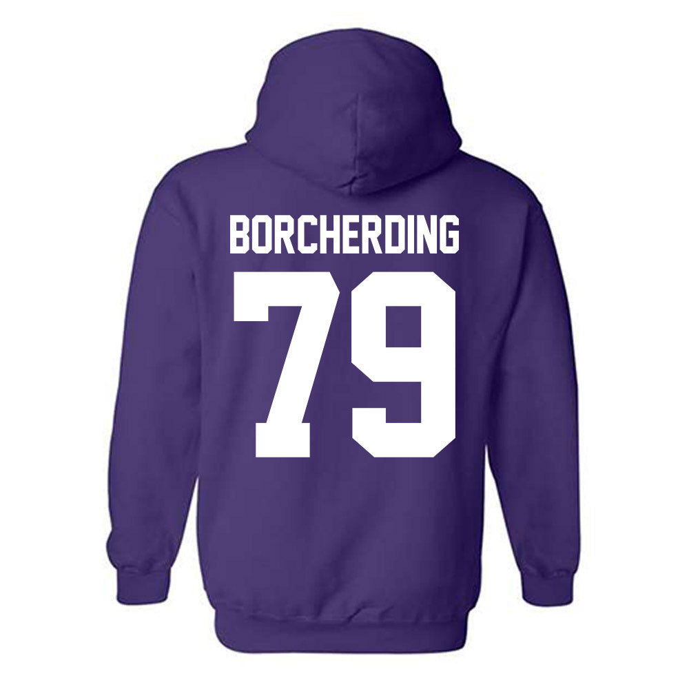 Northwestern - NCAA Football : Jace Borcherding - Classic Shersey Hooded Sweatshirt-1