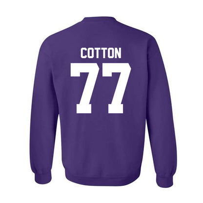 Northwestern - NCAA Football : Idrys Cotton - Classic Shersey Crewneck Sweatshirt-1
