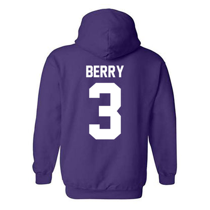 Northwestern - NCAA Men's Basketball : Ty Berry - Classic Shersey Hooded Sweatshirt-1