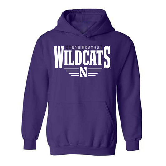 Northwestern - NCAA Football : Dube Enongene - Classic Shersey Hooded Sweatshirt-0