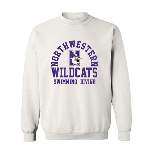 Northwestern - NCAA Men's Swimming & Diving : Wiley Spinner - Classic Shersey Crewneck Sweatshirt