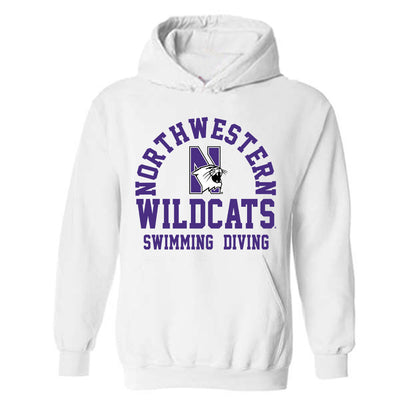 Northwestern - NCAA Men's Swimming & Diving : Wiley Spinner - Classic Shersey Hooded Sweatshirt