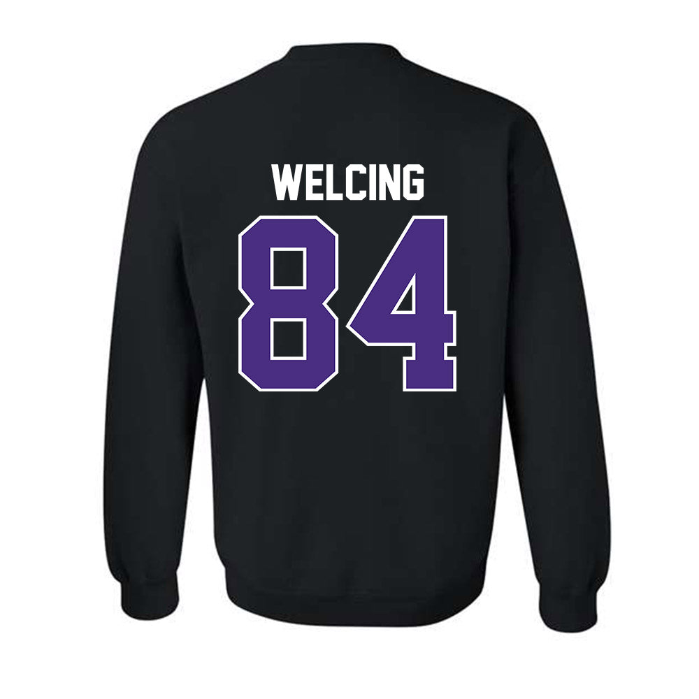 Northwestern - NCAA Football : Hunter Welcing - Classic Shersey Crewneck Sweatshirt-1