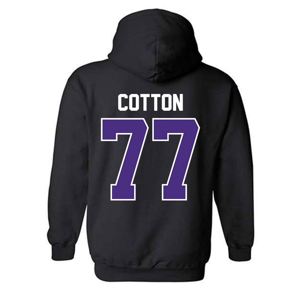 Northwestern - NCAA Football : Idrys Cotton - Classic Shersey Hooded Sweatshirt-1