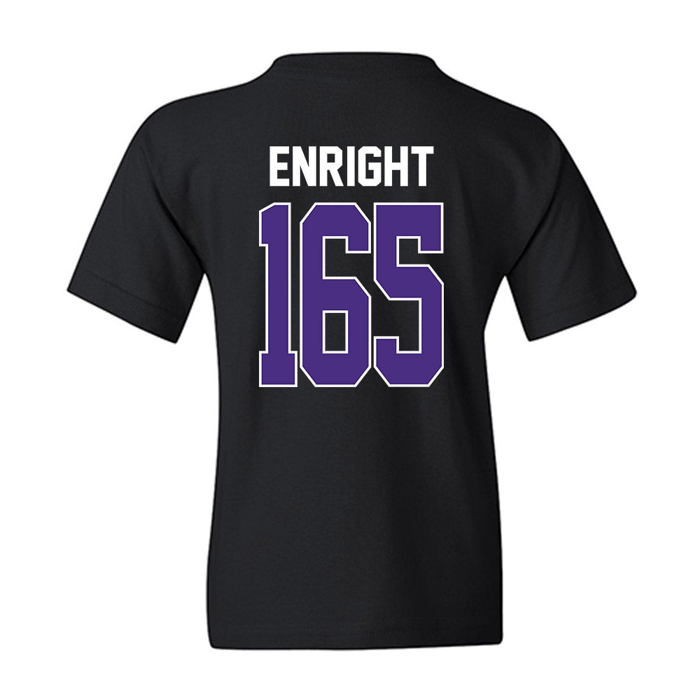 Northwestern - NCAA Wrestling : Eddie Enright - Classic Shersey Youth T-Shirt-1