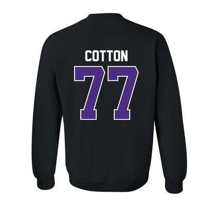 Northwestern - NCAA Football : Idrys Cotton - Classic Shersey Crewneck Sweatshirt-1