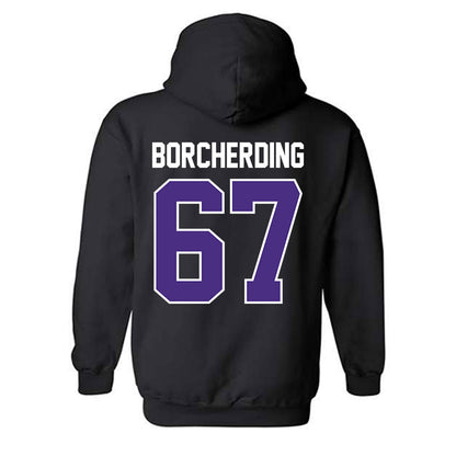 Northwestern - NCAA Football : Jace Borcherding - Classic Shersey Hooded Sweatshirt-1
