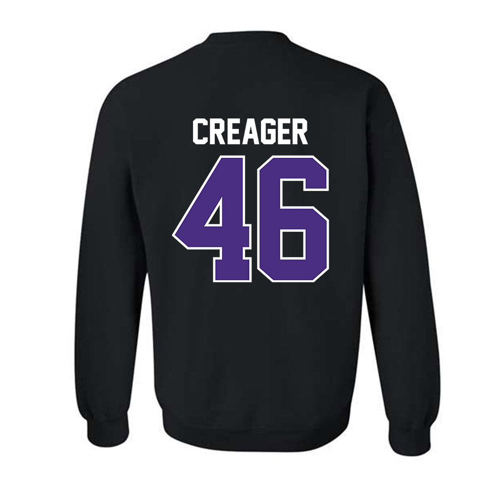 Northwestern - NCAA Football : Lincoln Creager - Classic Shersey Crewneck Sweatshirt-1