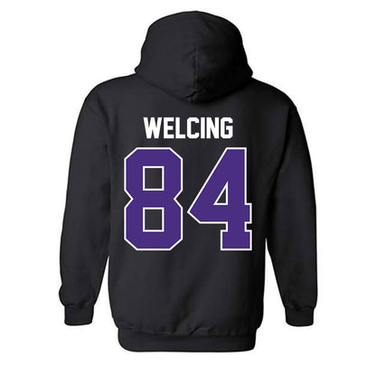 Northwestern - NCAA Football : Hunter Welcing - Classic Shersey Hooded Sweatshirt-1