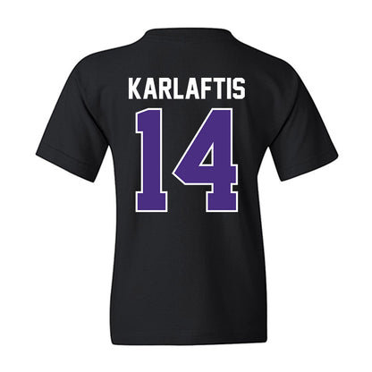 Northwestern - NCAA Football : Yannis Karlaftis - Classic Shersey Youth T-Shirt-1