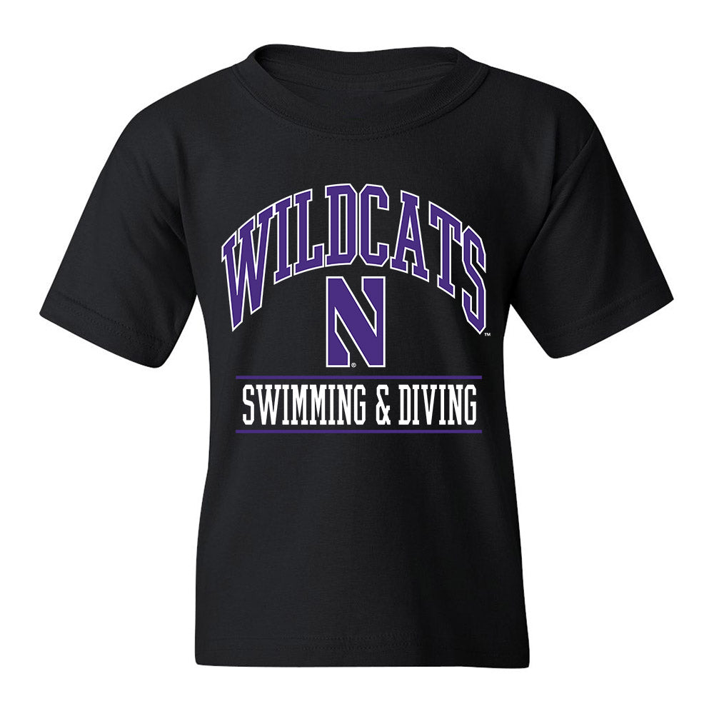 Northwestern - NCAA Men's Swimming & Diving : Wiley Spinner - Classic Shersey Youth T-Shirt