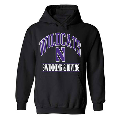 Northwestern - NCAA Men's Swimming & Diving : Wiley Spinner - Classic Shersey Hooded Sweatshirt