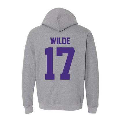 Northwestern - NCAA Football : Griffin Wilde - Classic Shersey Hooded Sweatshirt-1