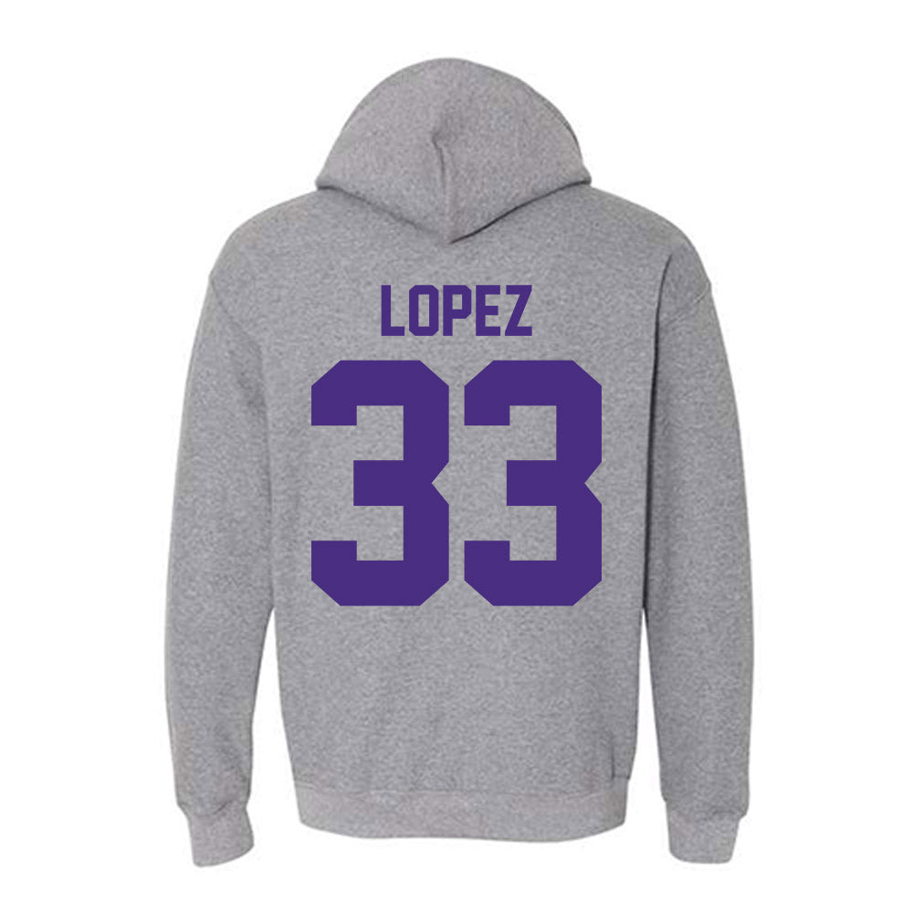 Northwestern - NCAA Women's Basketball : Amparo Lopez - Classic Shersey Hooded Sweatshirt-1