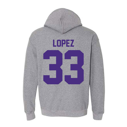 Northwestern - NCAA Women's Basketball : Amparo Lopez - Classic Shersey Hooded Sweatshirt-1