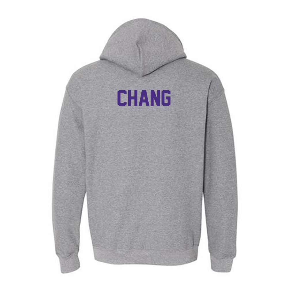 Northwestern - NCAA Women's Swimming & Diving : Claudia Chang - Classic Shersey Hooded Sweatshirt