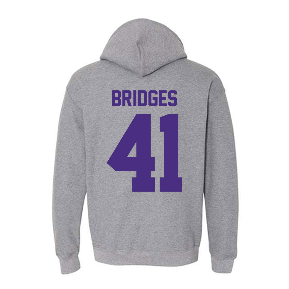 Northwestern - NCAA Baseball : Tommy Bridges - Classic Shersey Hooded Sweatshirt-1