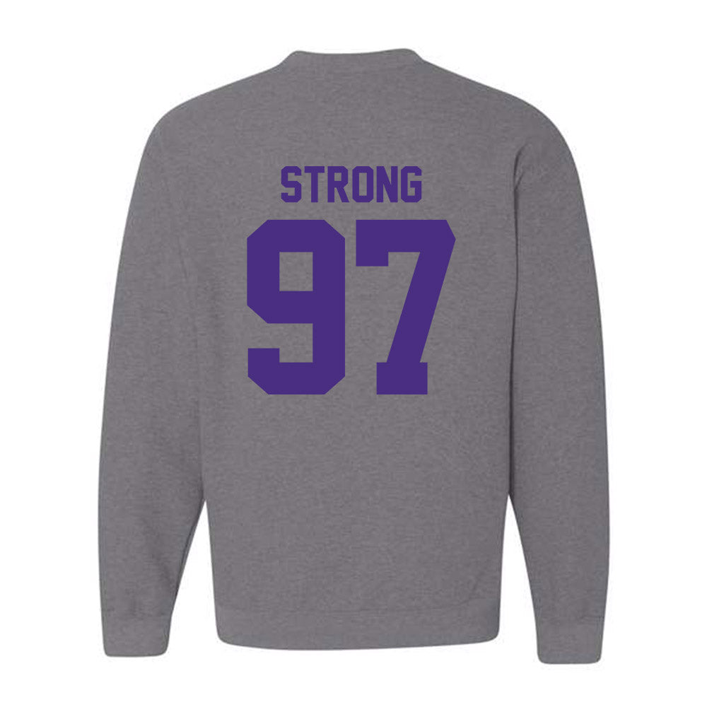 Northwestern - NCAA Football : Braxton Strong - Classic Shersey Crewneck Sweatshirt-1