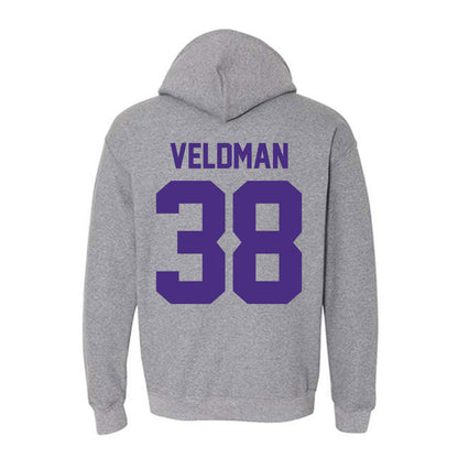 Northwestern - NCAA Football : Joshua Veldman - Classic Shersey Hooded Sweatshirt-1