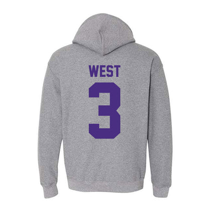 Northwestern - NCAA Men's Basketball : Jake West - Classic Shersey Hooded Sweatshirt-1