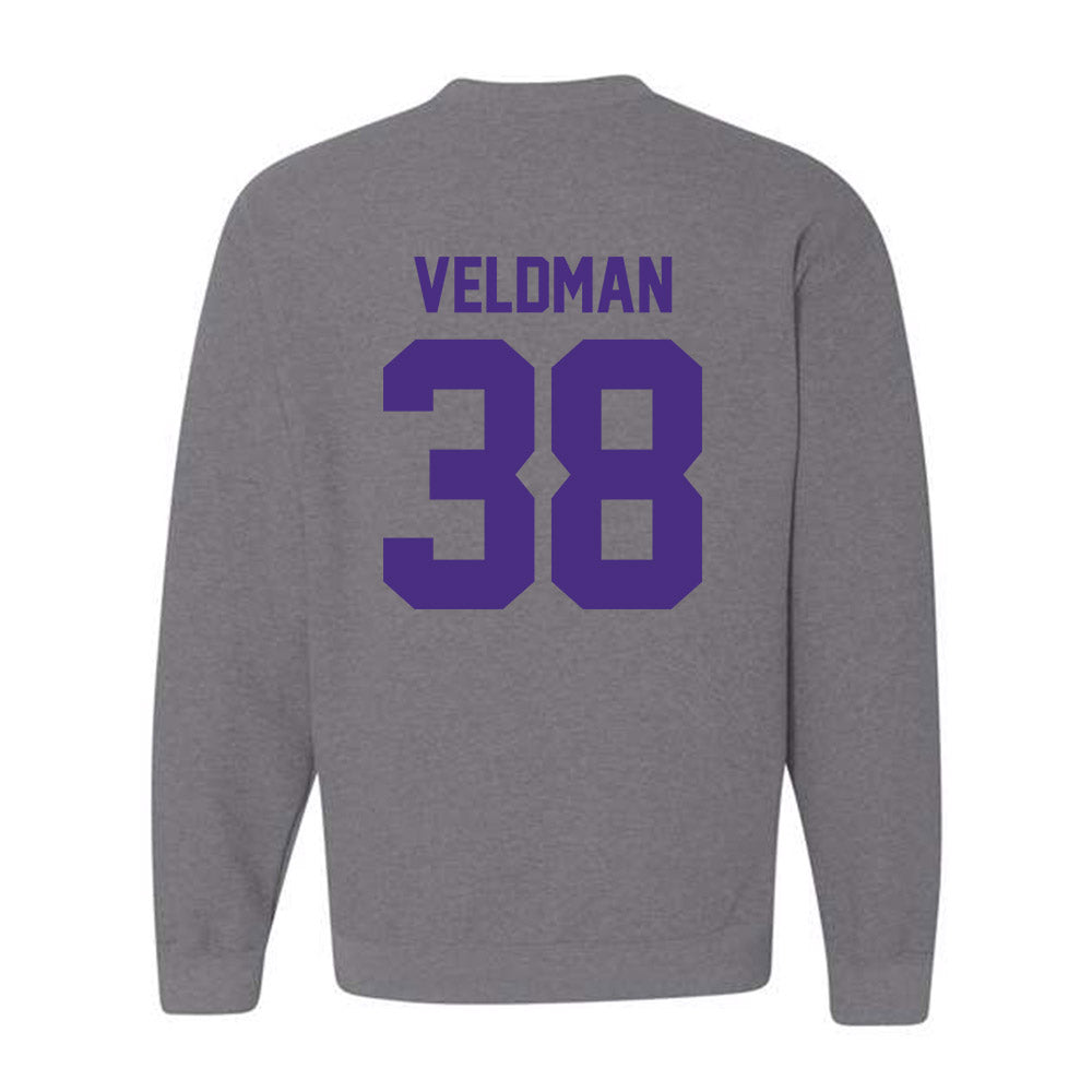 Northwestern - NCAA Football : Joshua Veldman - Classic Shersey Crewneck Sweatshirt-1