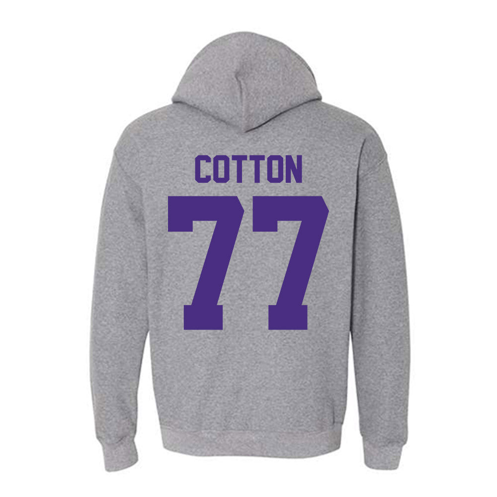 Northwestern - NCAA Football : Idrys Cotton - Classic Shersey Hooded Sweatshirt-1