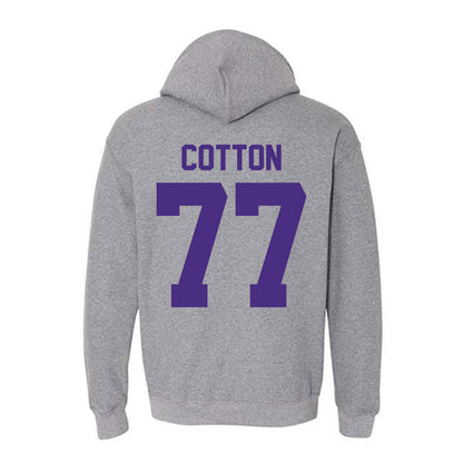 Northwestern - NCAA Football : Idrys Cotton - Classic Shersey Hooded Sweatshirt-1