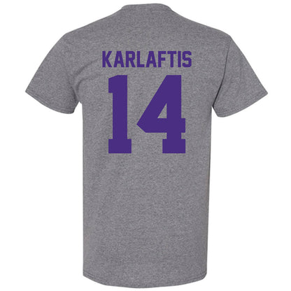 Northwestern - NCAA Football : Yannis Karlaftis - Classic Shersey T-Shirt-1