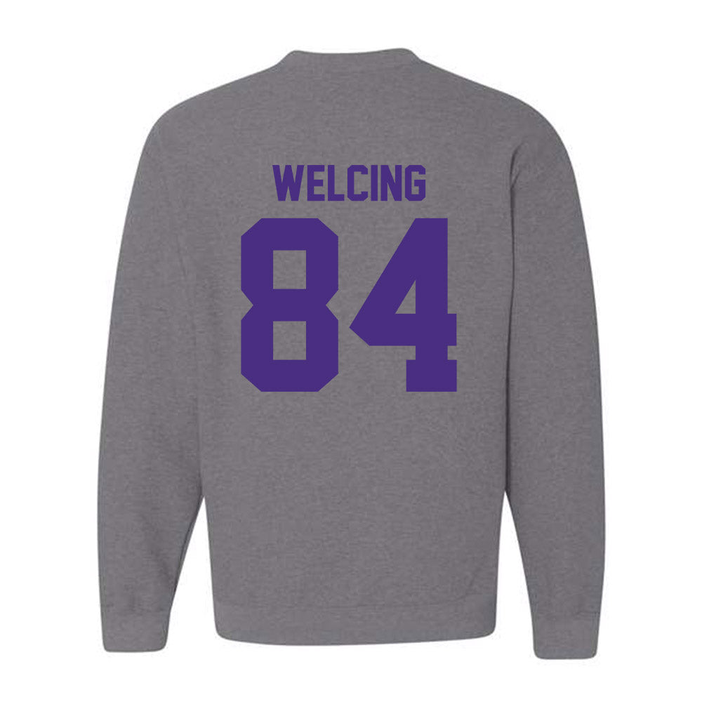 Northwestern - NCAA Football : Hunter Welcing - Classic Shersey Crewneck Sweatshirt-1