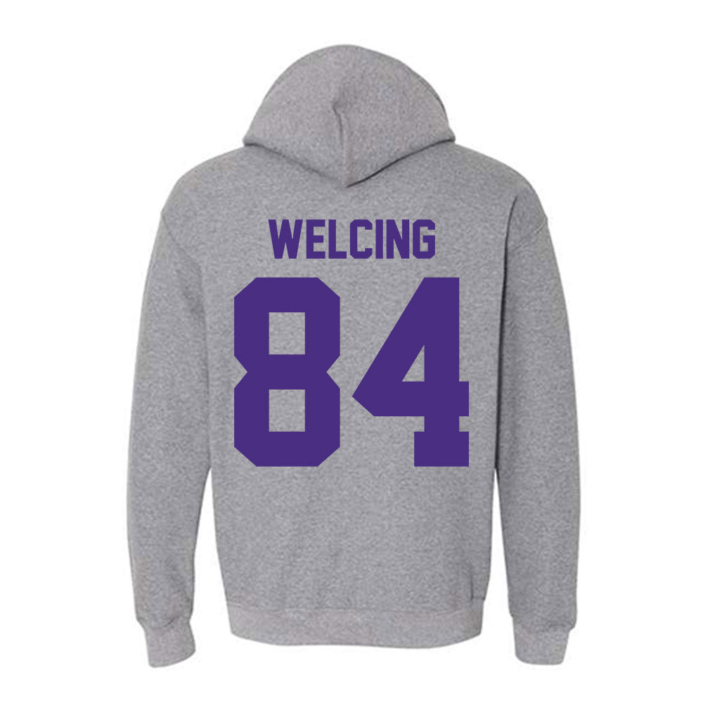 Northwestern - NCAA Football : Hunter Welcing - Classic Shersey Hooded Sweatshirt-1