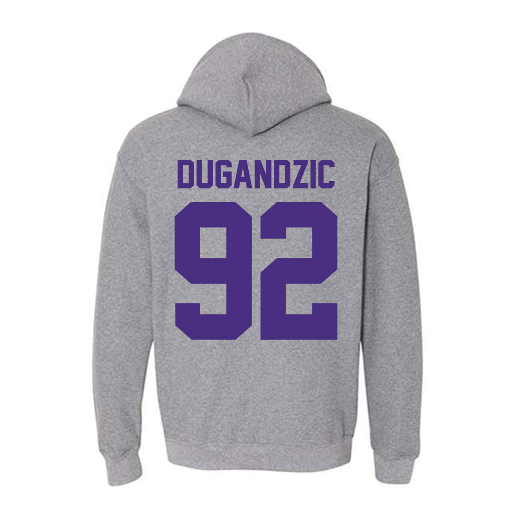 Northwestern - NCAA Football : Nikola Dugandzic - Classic Shersey Hooded Sweatshirt-1