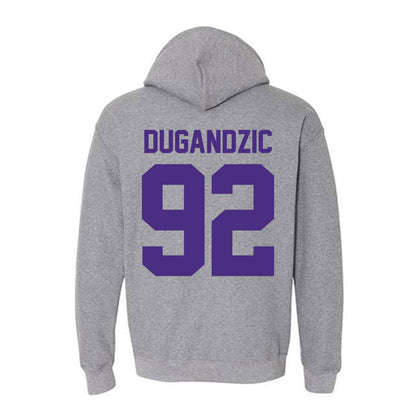 Northwestern - NCAA Football : Nikola Dugandzic - Classic Shersey Hooded Sweatshirt-1
